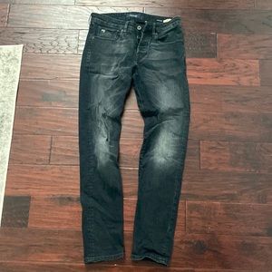 Scotch & Soda Ralston Mens Jeans 29x32 Dark Blue Ditressed Stle